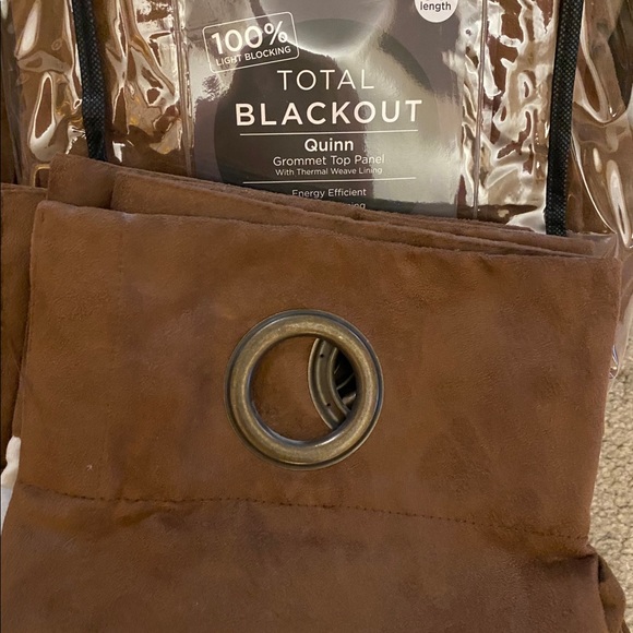 Total blackout 84” chocolate brown window panels - Picture 1 of 4